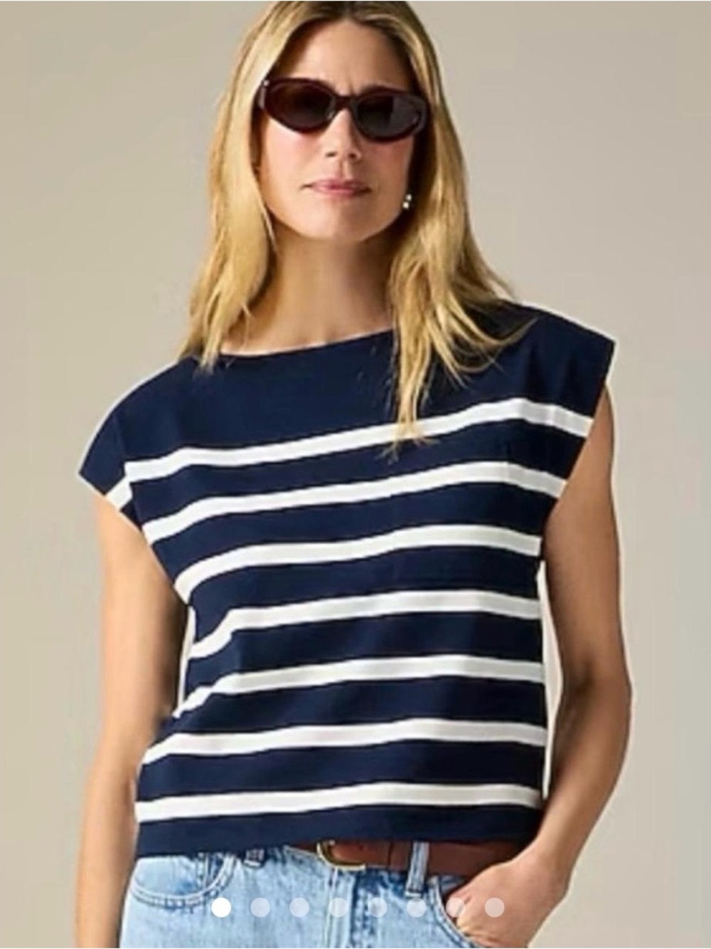 J.Crew mariner classic stripe boatneck tee